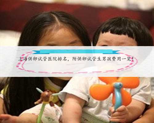 上海供卵试管医院排名，附供卵试管生男孩费用